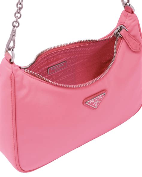 prada re-edition 2005 re-nylon bag pink